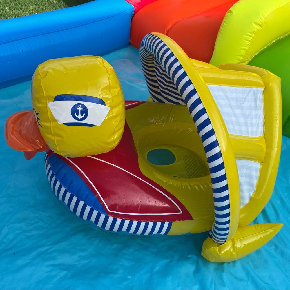 Poolmaster Baby Toddler Inflatable Pool Float Duck Yellow Blue - Picture 3 of 4